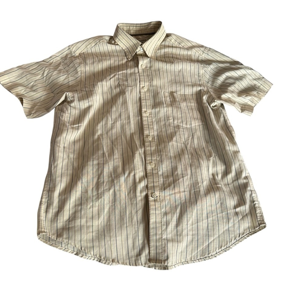 St. John's Bay Yellow and Black Casual Button Down Shirt